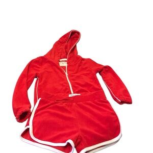 SOVEREING CODE Girls Set Short With Hoodie Red Size 3T